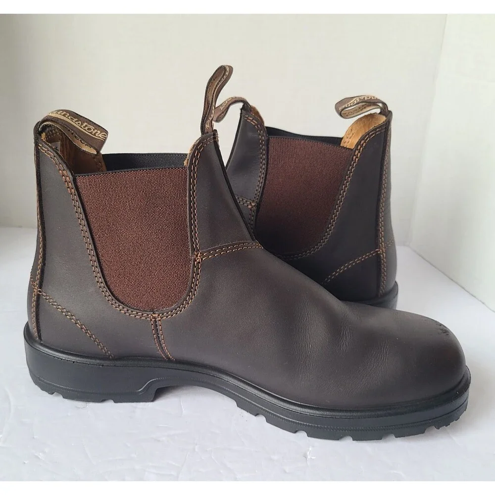 Blundstone Brown Leather Chelsea Work Boots SPS Xtra Men’s Size 9 Oil Resistant